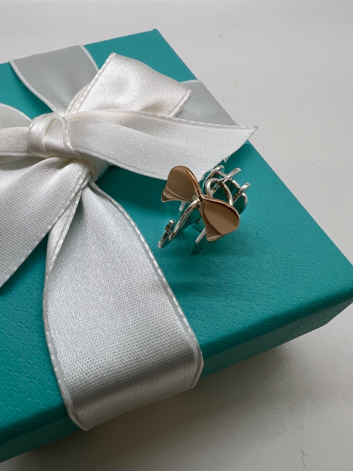 Tiffany & Co. Save the Wild Elephant Charm in Sterl Silver/ 18 K R Gold Italy