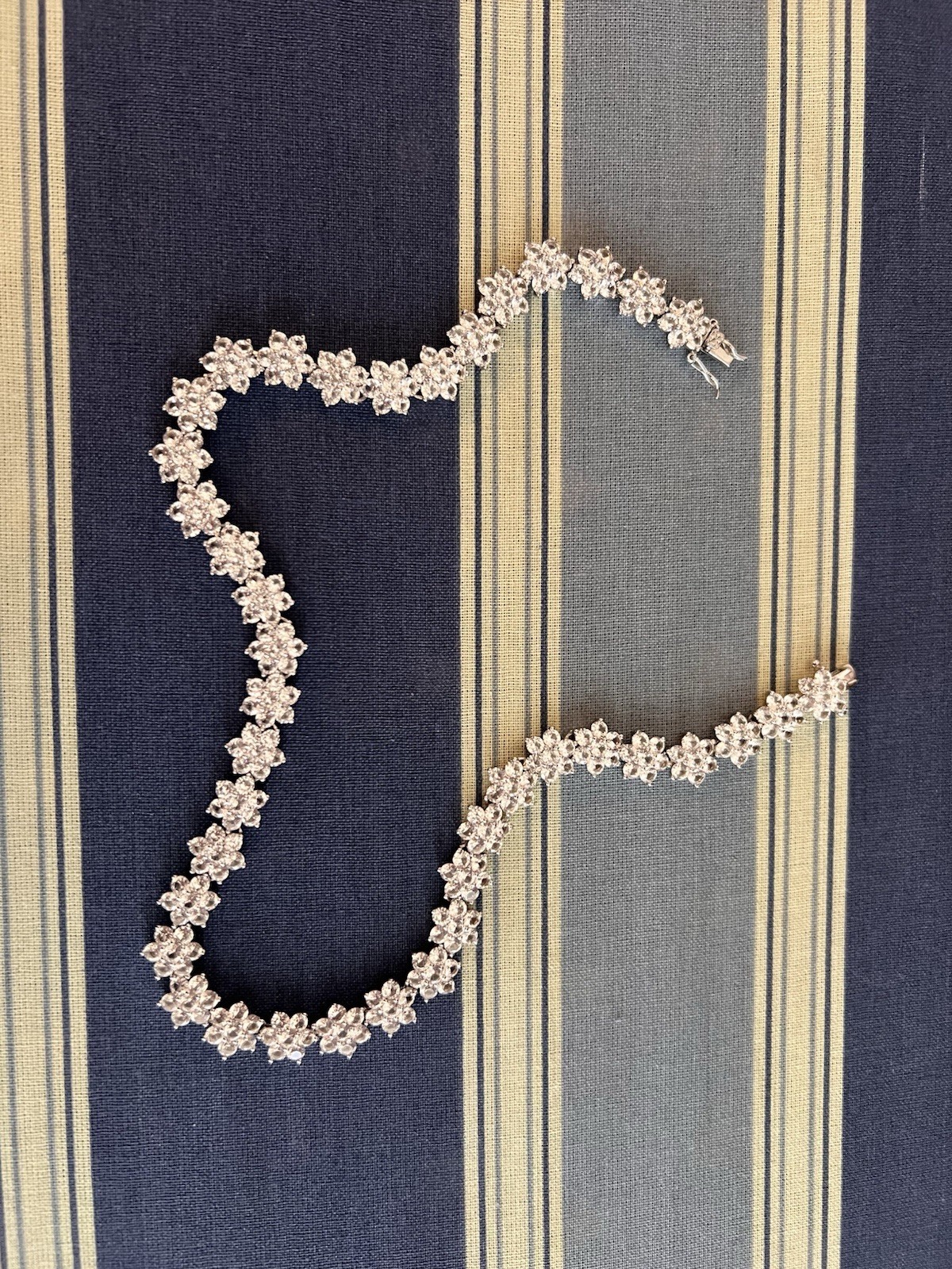 Dorsey Marguerite – Original Size Lab-Grown White sapphire Collar Necklace 16 In