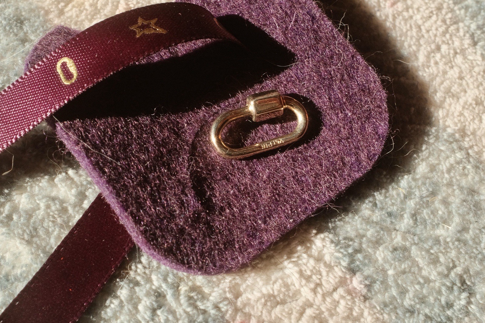 Authentic Marla Aaron 14k Yellow Gold Babylock Charm Holder Connector Carabiner