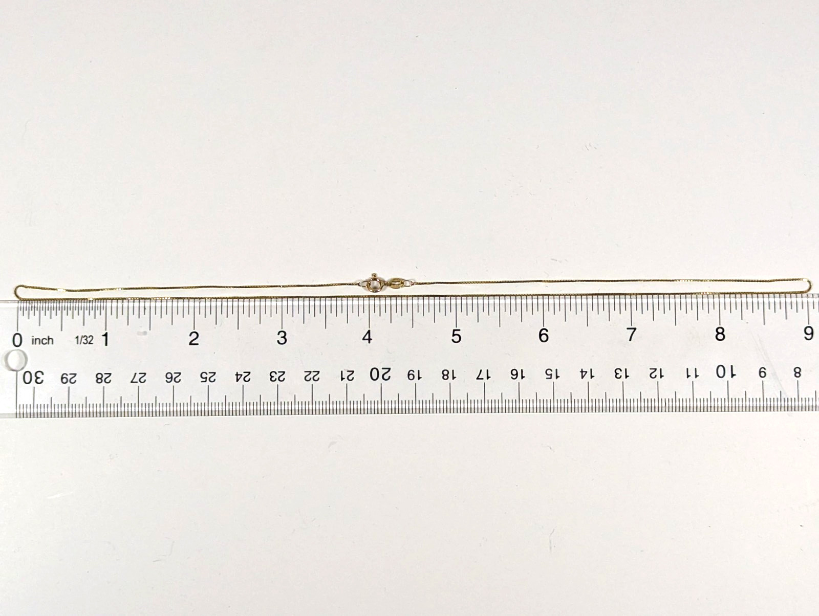 Vintage 14K SOLID Yellow Gold Box Chain Necklace 18″ Jewelry Gift FREE Shipping