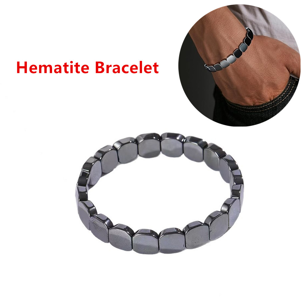 Natural Stones Handmade Bracelets Hematite Stretch Bracelet Mens Jewellery Gifts