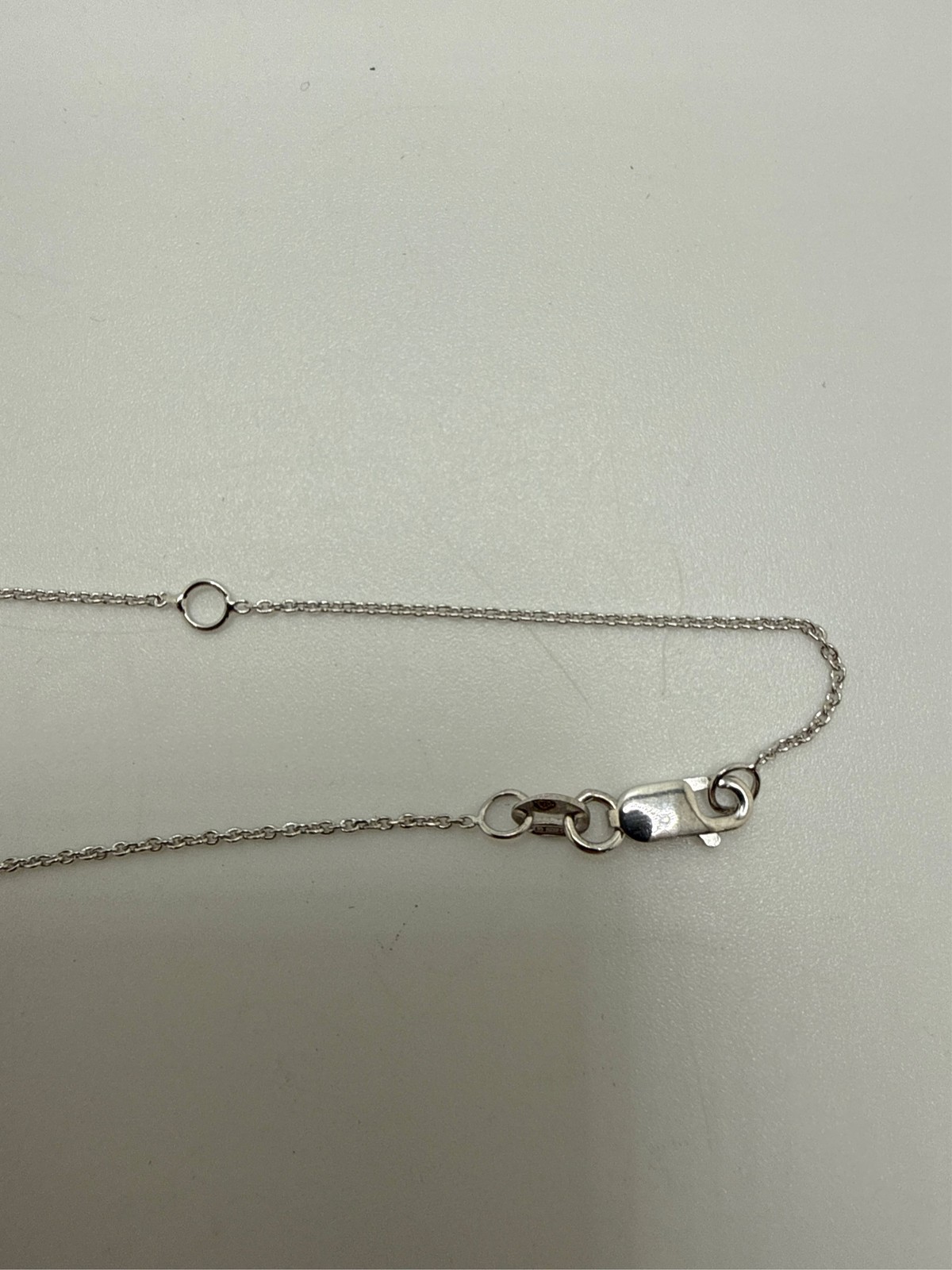Roberto Coin “Tiny Treasures Love Letter” 18k White Gold Diamond Block Letter E