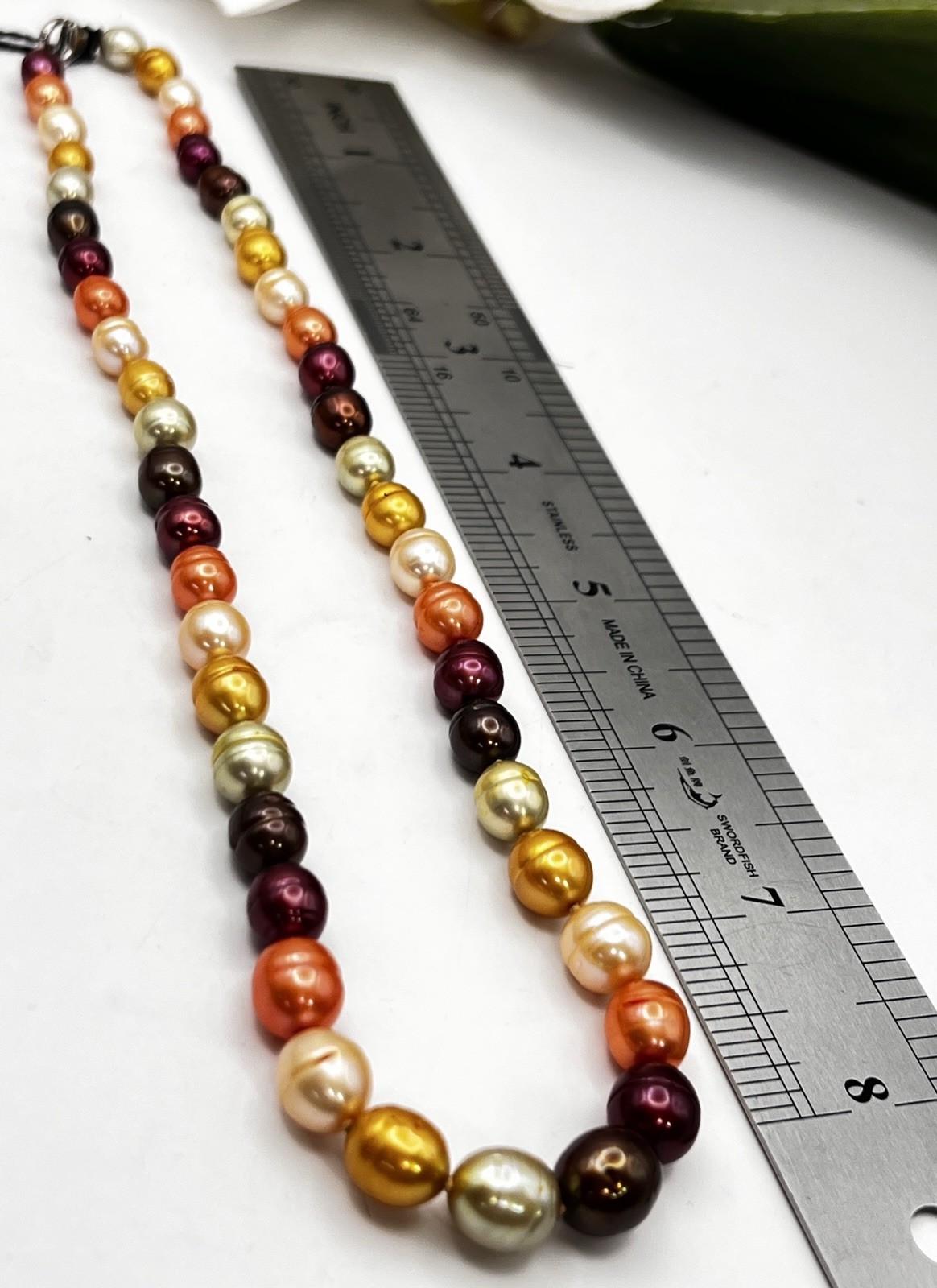 HONORA Cultured Pearl Necklace Multi Color Strand Earthtones NEW