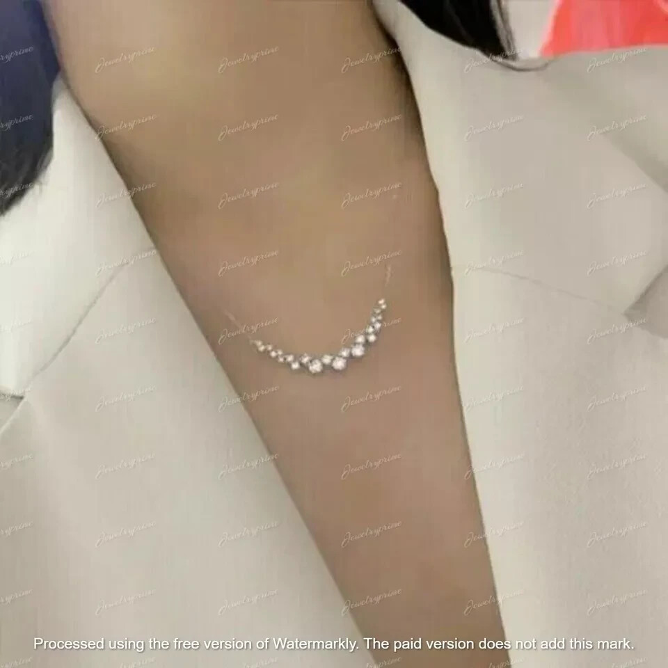 2.00 Ct Round Cut Lab Created Diamond Pendant Necklace 14K White Gold Plated