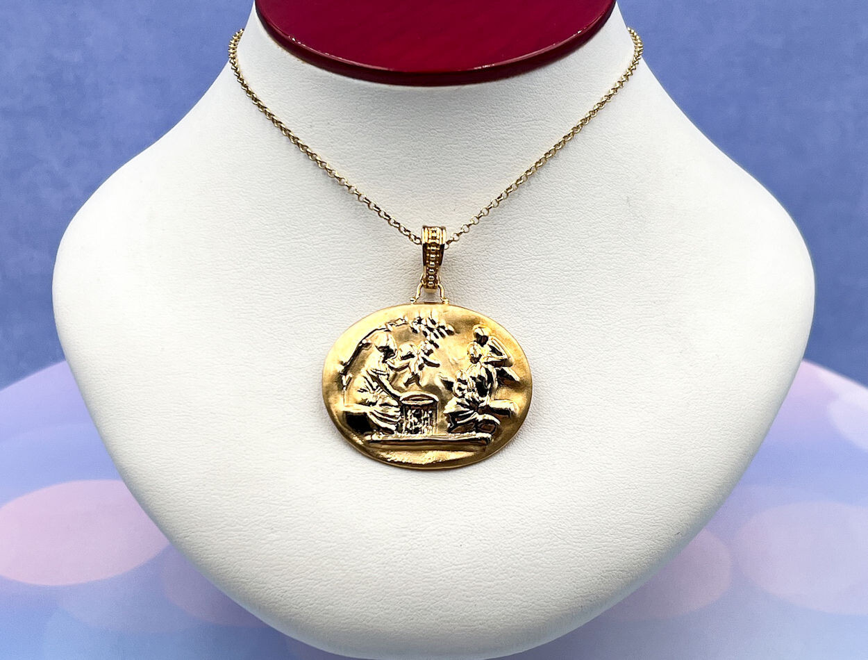 TAGLIAMONTE (2171P) 925/YGP Cameo Enhancer Pendant*Tribute to Maternity*Reg.$200