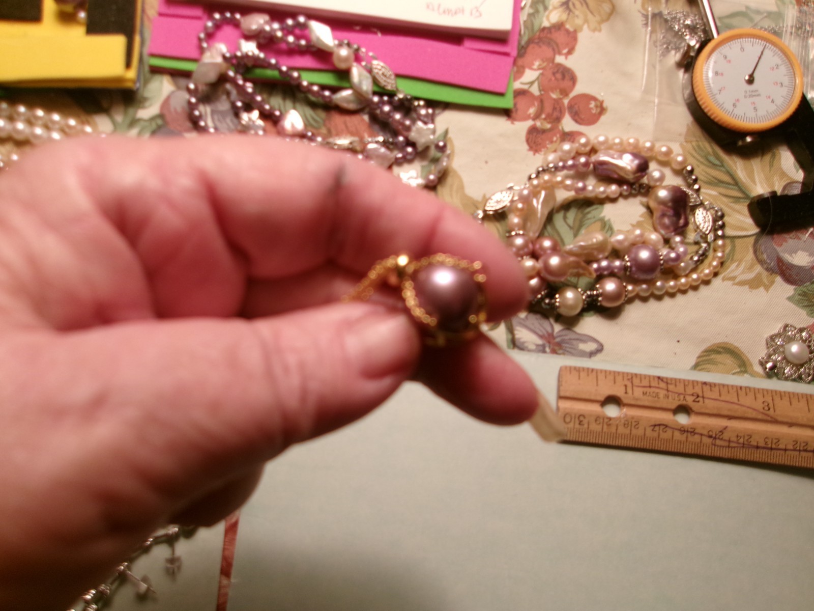 PEARL IN CAGE ABOUT 13 HALF DROGON BALL… NECKLACE
