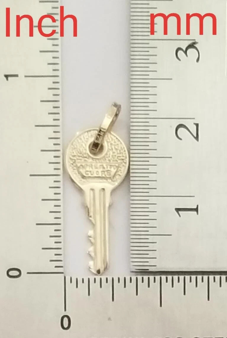 14k Real Solid Yellow Gold 3D Key Llave Charm Pendant