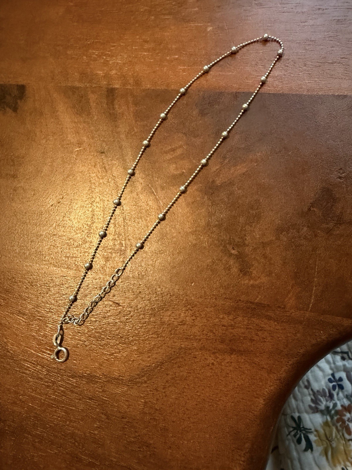 Sterling Silver 925 Station Ball Choker Necklace Chain