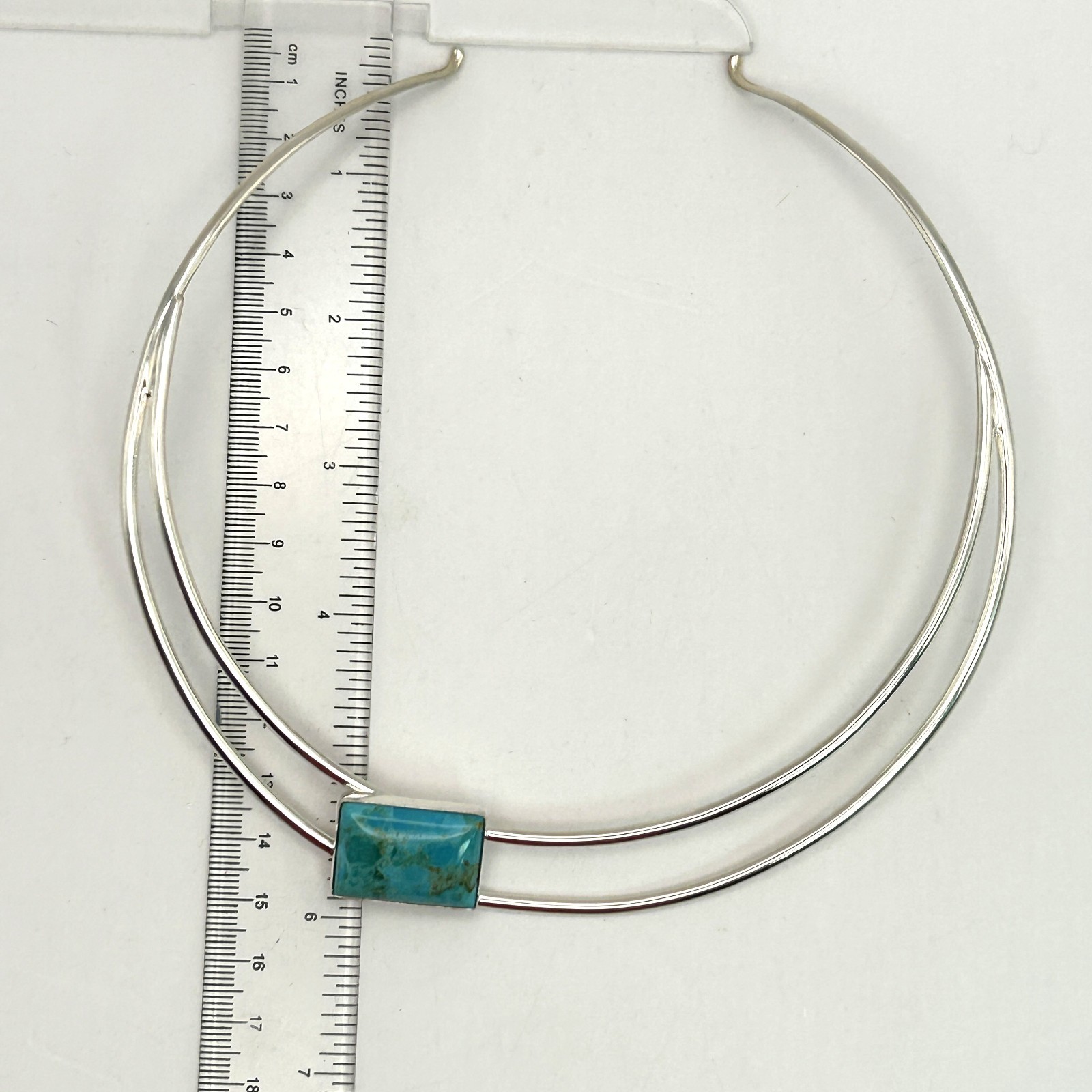 Jay King DTR 925 Sterling Turquoise Double Collar Necklace 36g Original Box