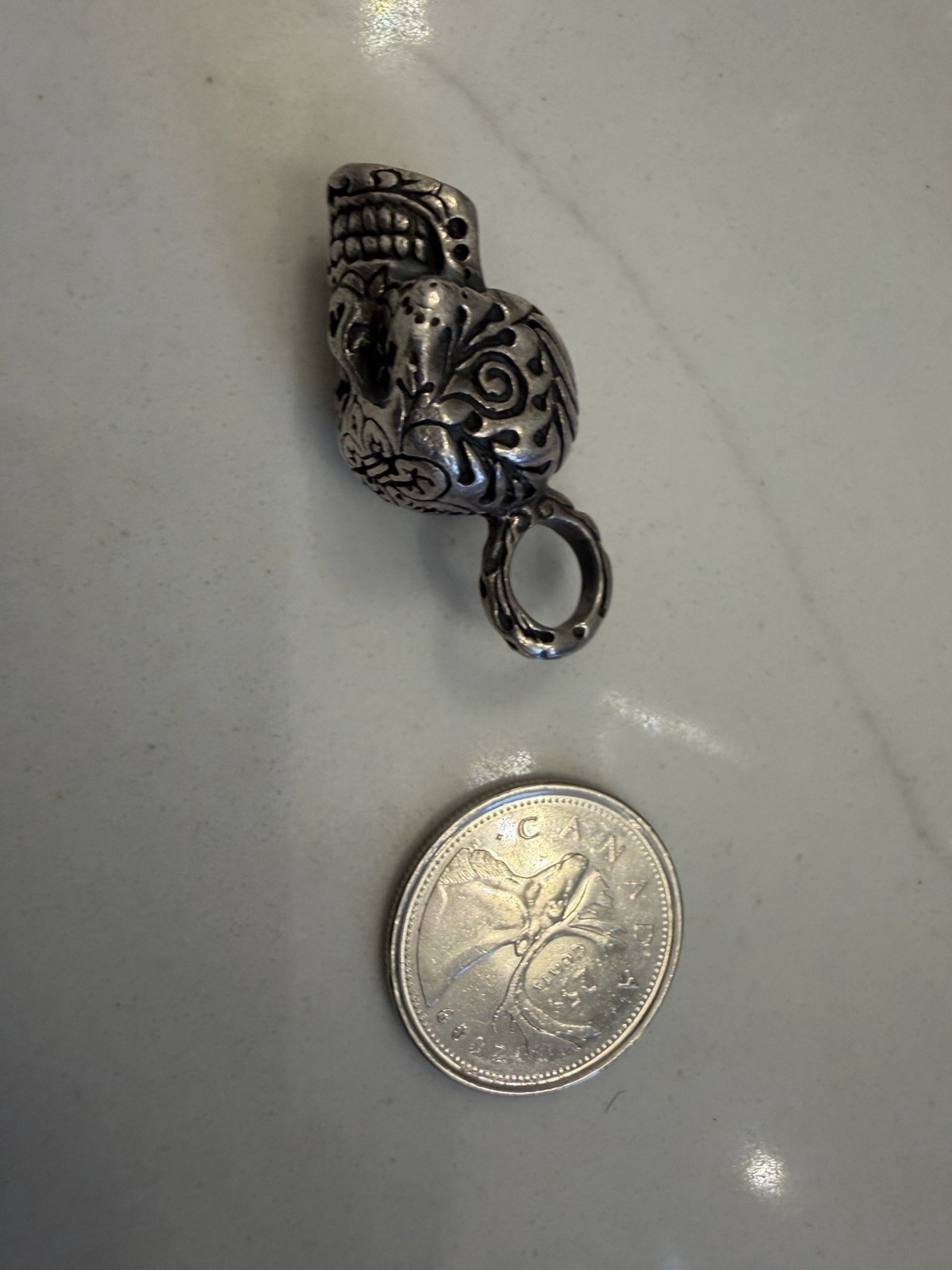 King Baby Studio Sterling Silver 925 Skull Pendant 23.5 grams