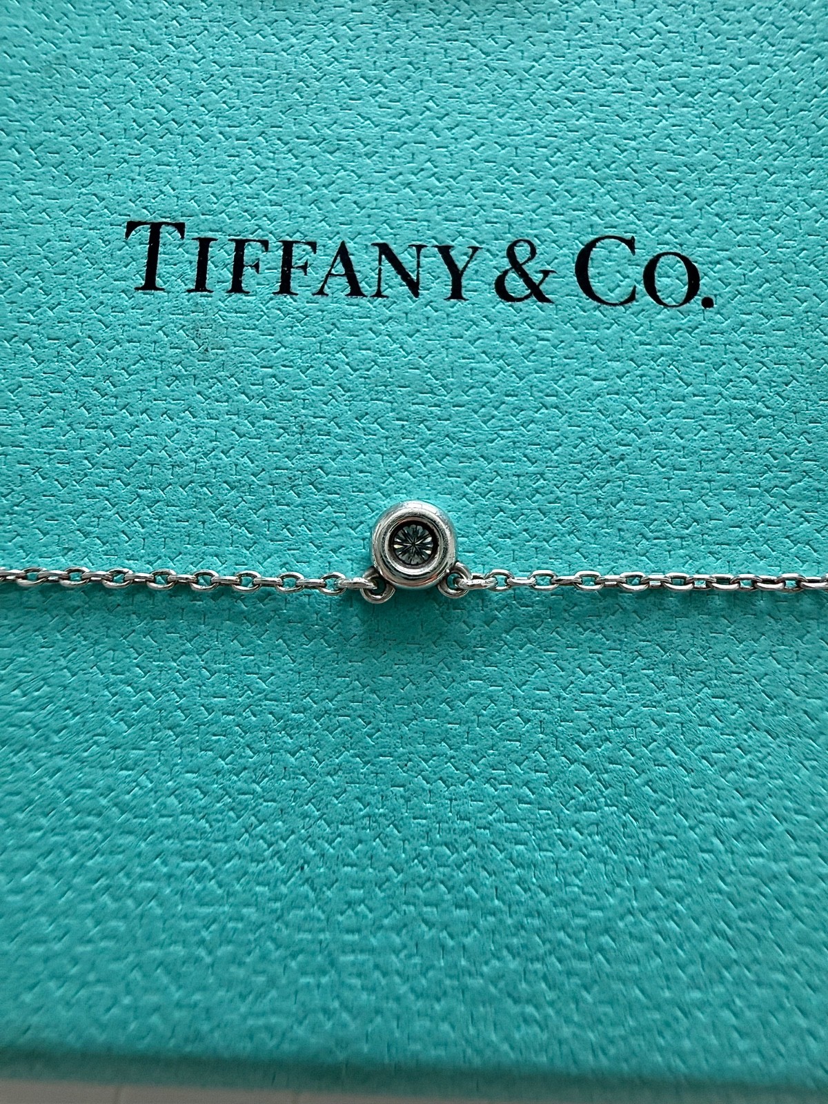 Tiffany & Co. Elsa Peretti Diamonds by the Yard® Single Diamond Pendant Necklace