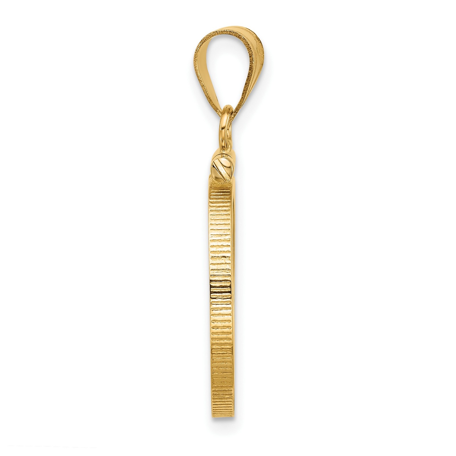10¢ Roosevelt Dime Coin Bezel 17.8mm Screw Top Reeded 14k Yellow Gold