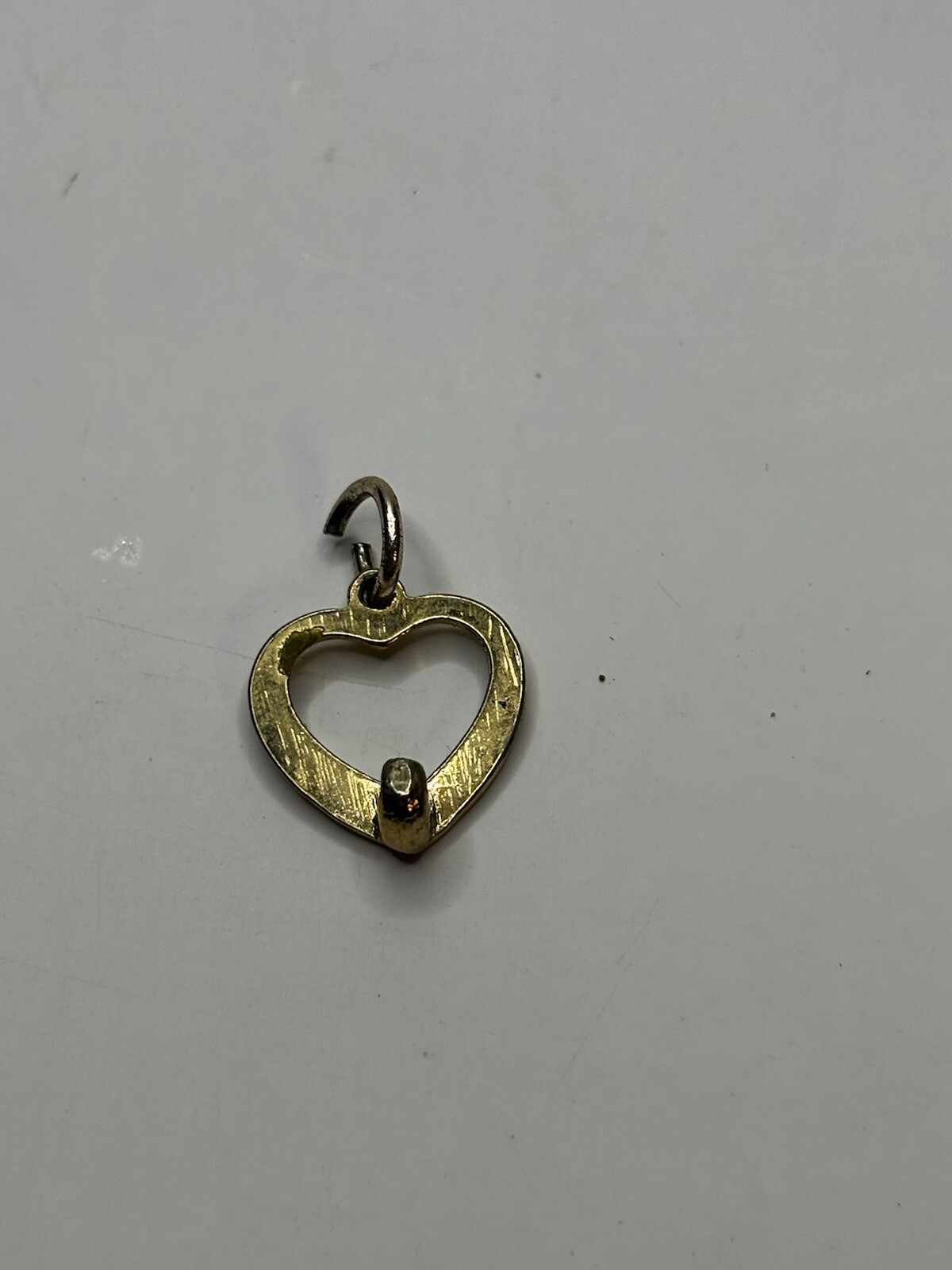 Gold Toned Hollow Love Heart Outline Pendant or Charm Unknown Gold Karats