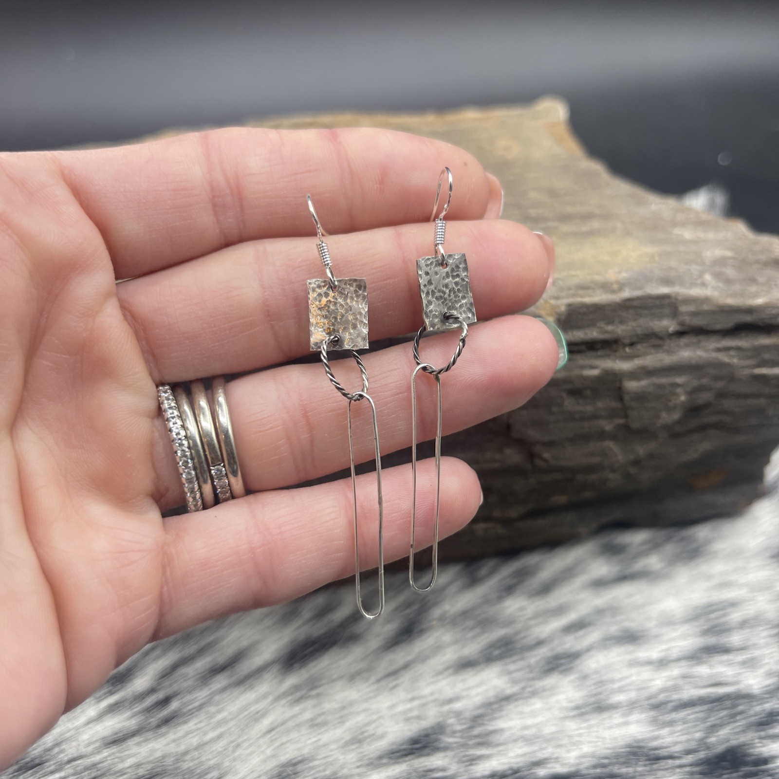 Stunning 925 Sterling Silver Dangle Earrings **A MUST SEE BEAUTIFUL** #B142
