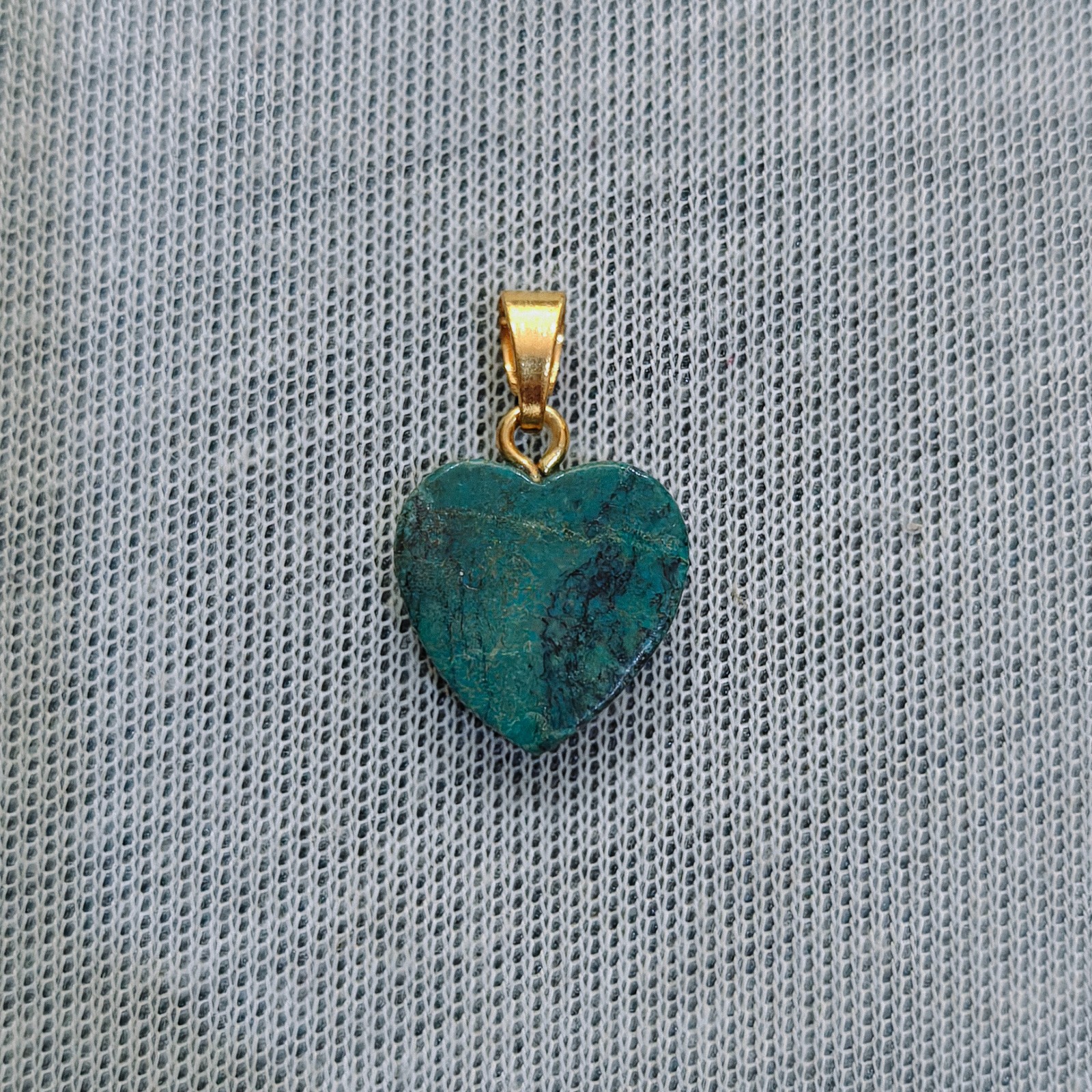 Natural Turquoise Gemstone Heart Pendant Turquoise Handmade Brass Hook Pendant