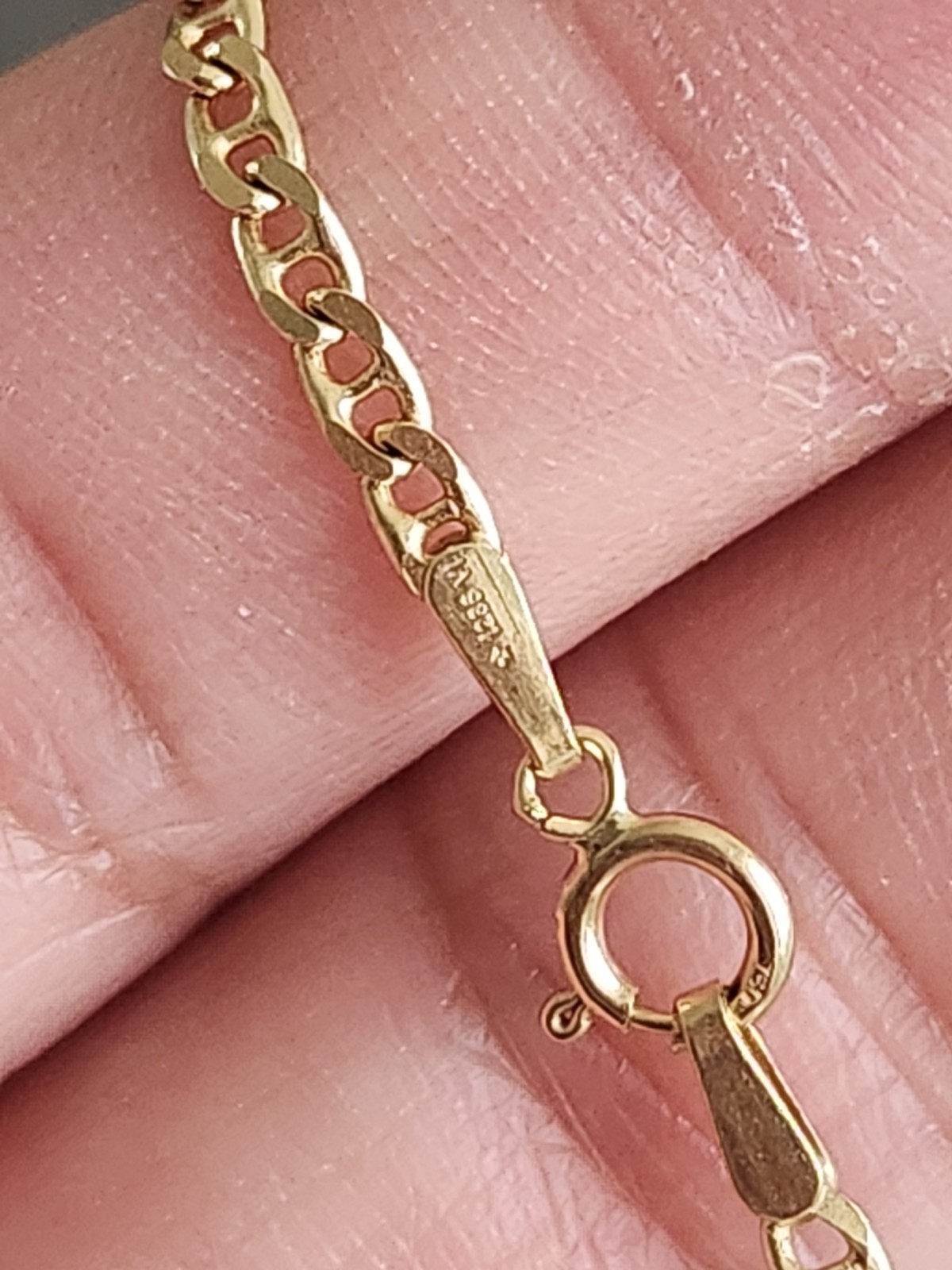 750 18K 750 (Italy?) Yellow Gold Cuban Links NECKLACE- ☆1236 VI/ 6.23 Grams