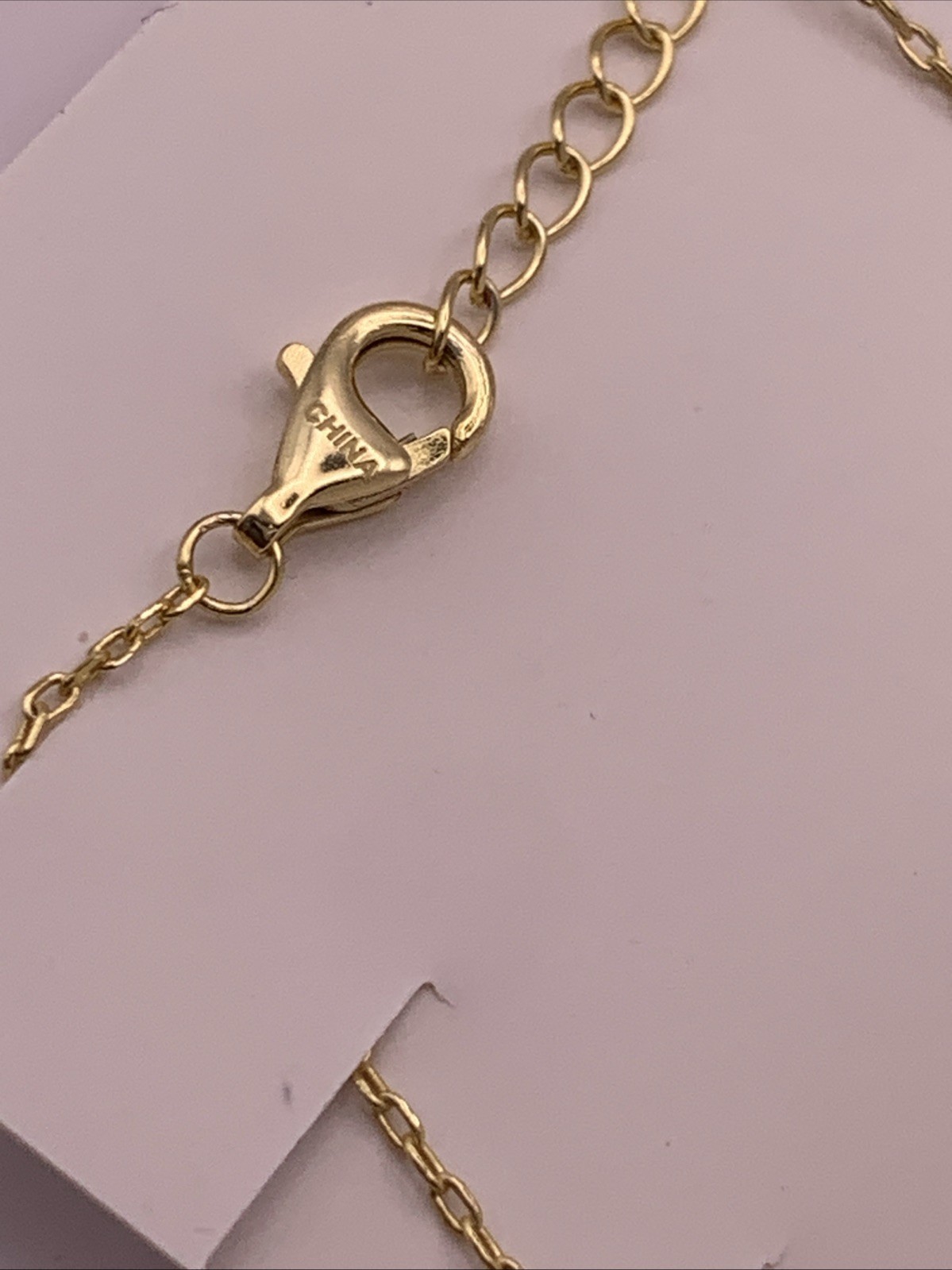 Yellow metal Necklace 18” New In Box Charlotte & Lexi