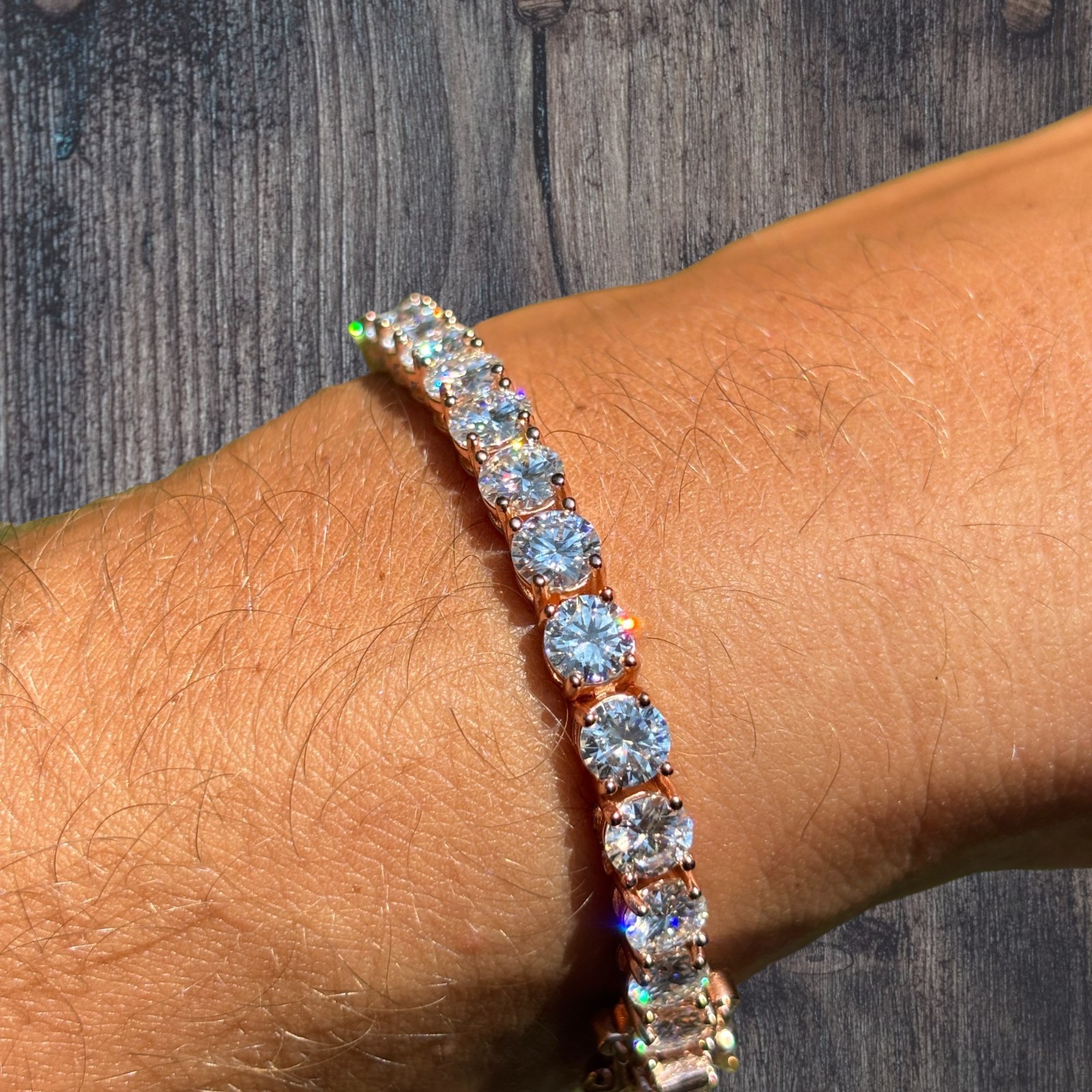 5mm Tennis Bracelet – Moissanite Or CZ – 925 Silver or 14k Gold/Rose Vermeil
