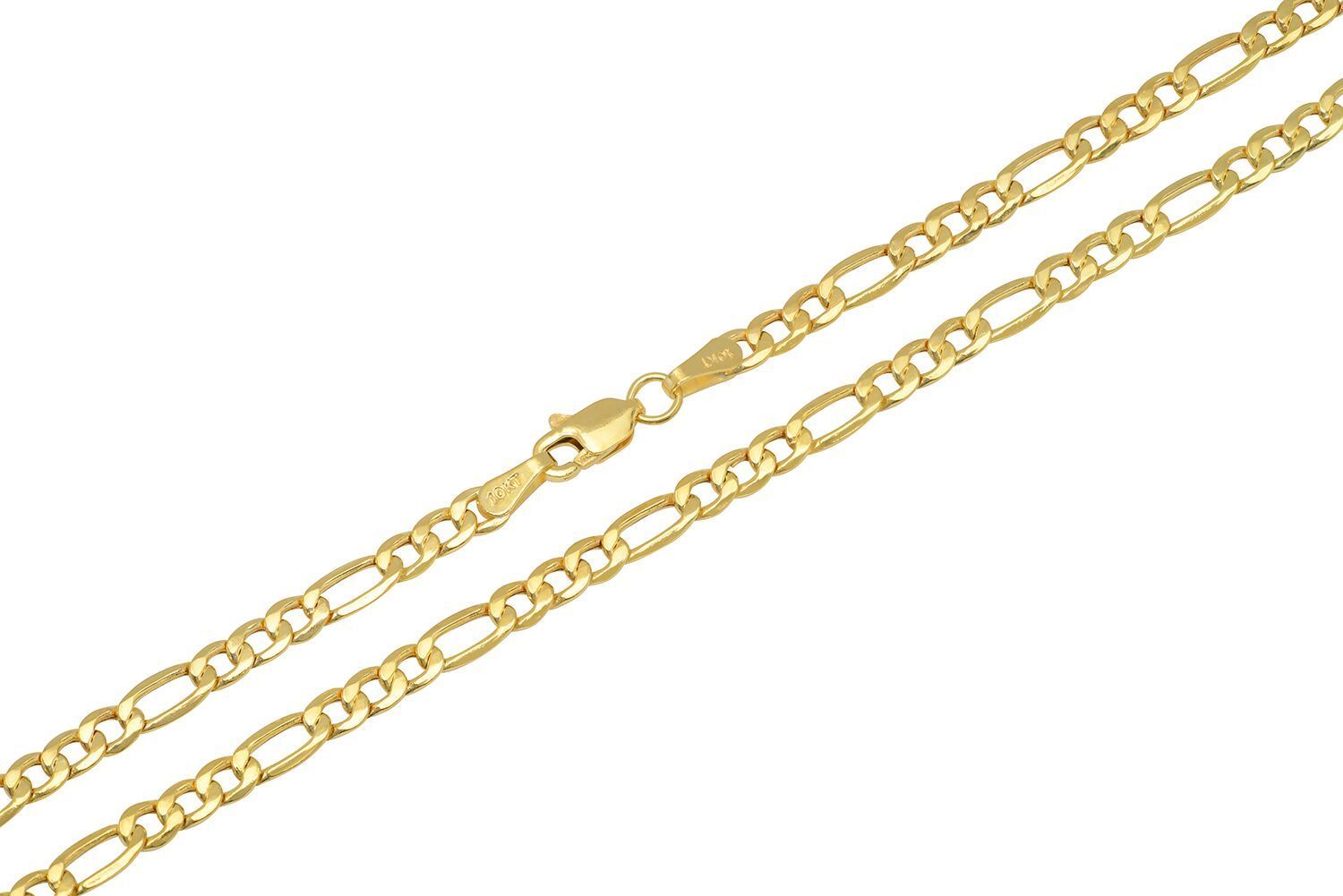 10k Yellow Gold 2mm-9.5mm Figaro Link Chain Necklace Bracelet 7″-30″ Hollow