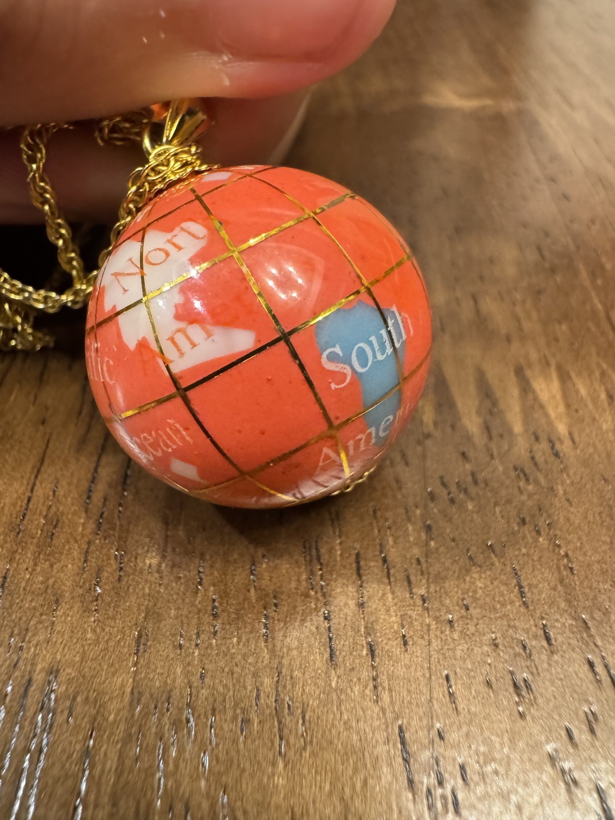 Vintage Michael Anthony 14k Yellow Gold Globe World Pendant Charm