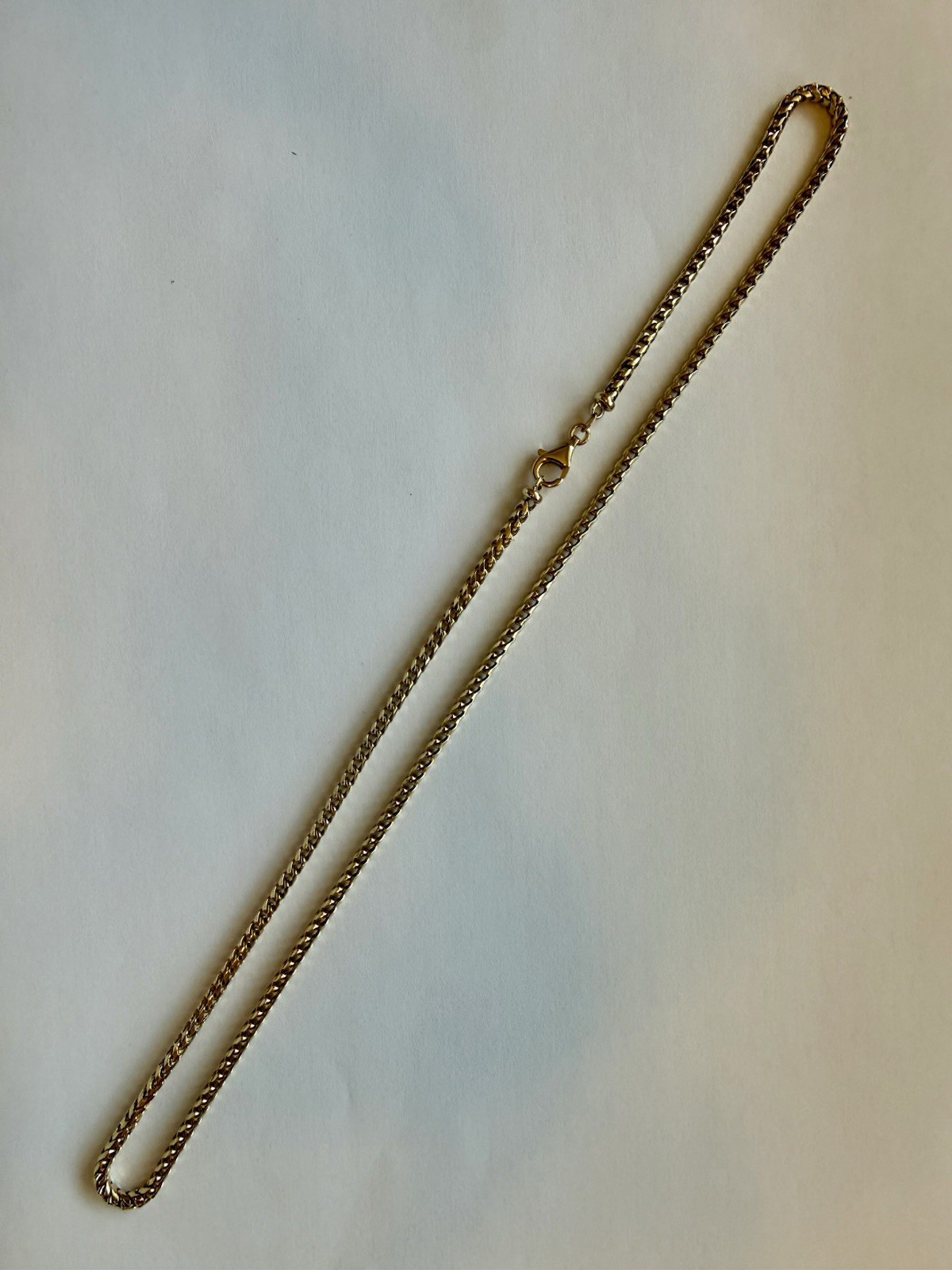 14k Yellow Gold 3mm Diamond Cut Franco Chain Necklace 22in