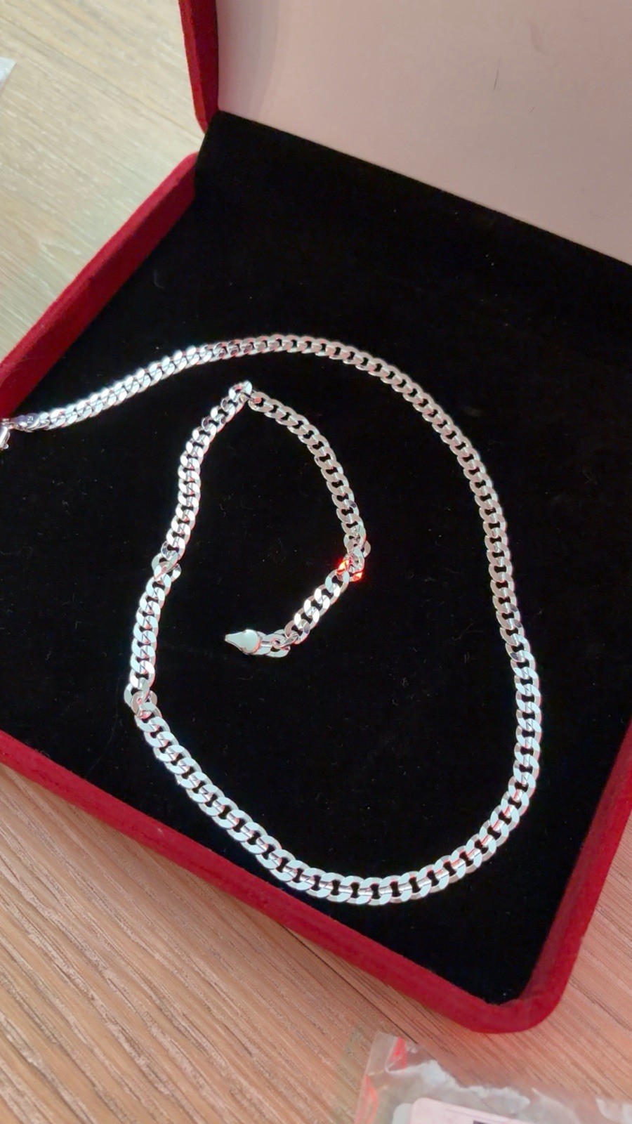 Real Marked 925 Sterling Silver Mens Cuban Chain 24 Inch 7MM