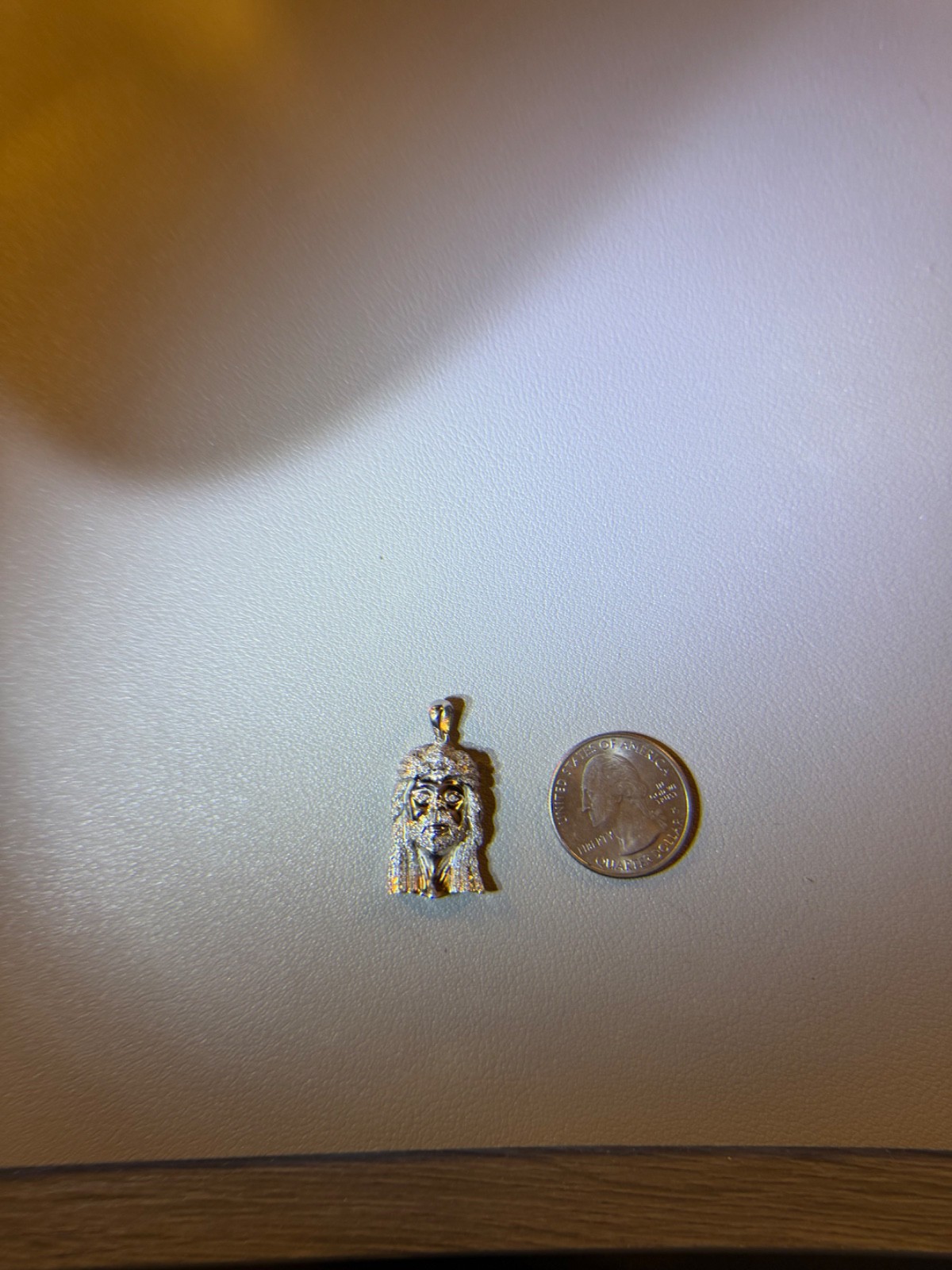 10K White Gold Real Diamond Jesus Piece Pendant Charm Caged Back Genuine