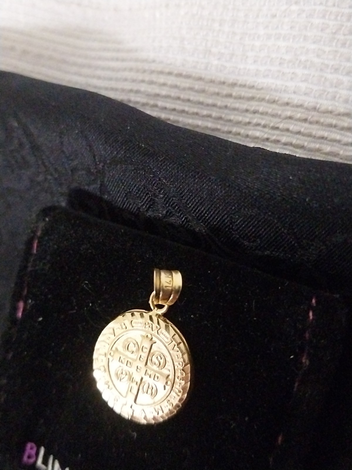 14KT Solid Gold St Benedict Pendant