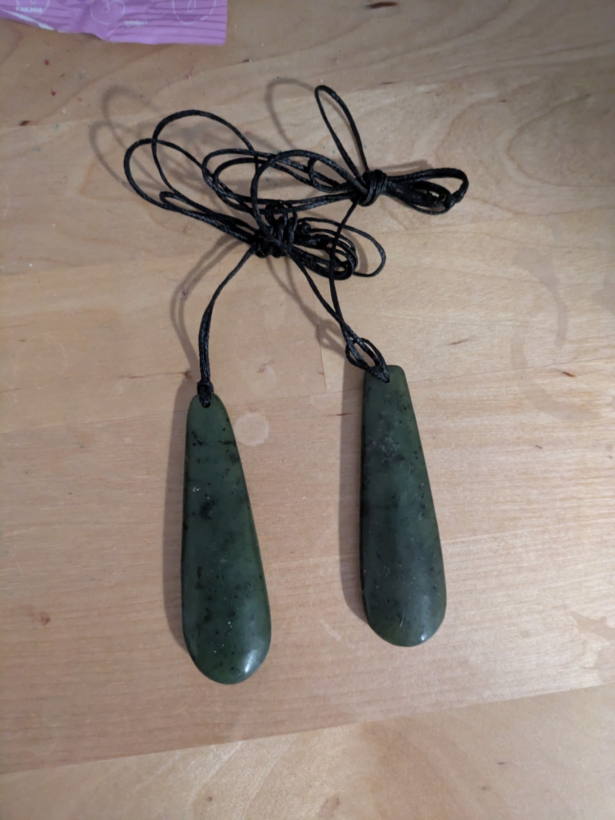 Nephite Jade Pendant Natural Gemstone Necklace 4 Inches
