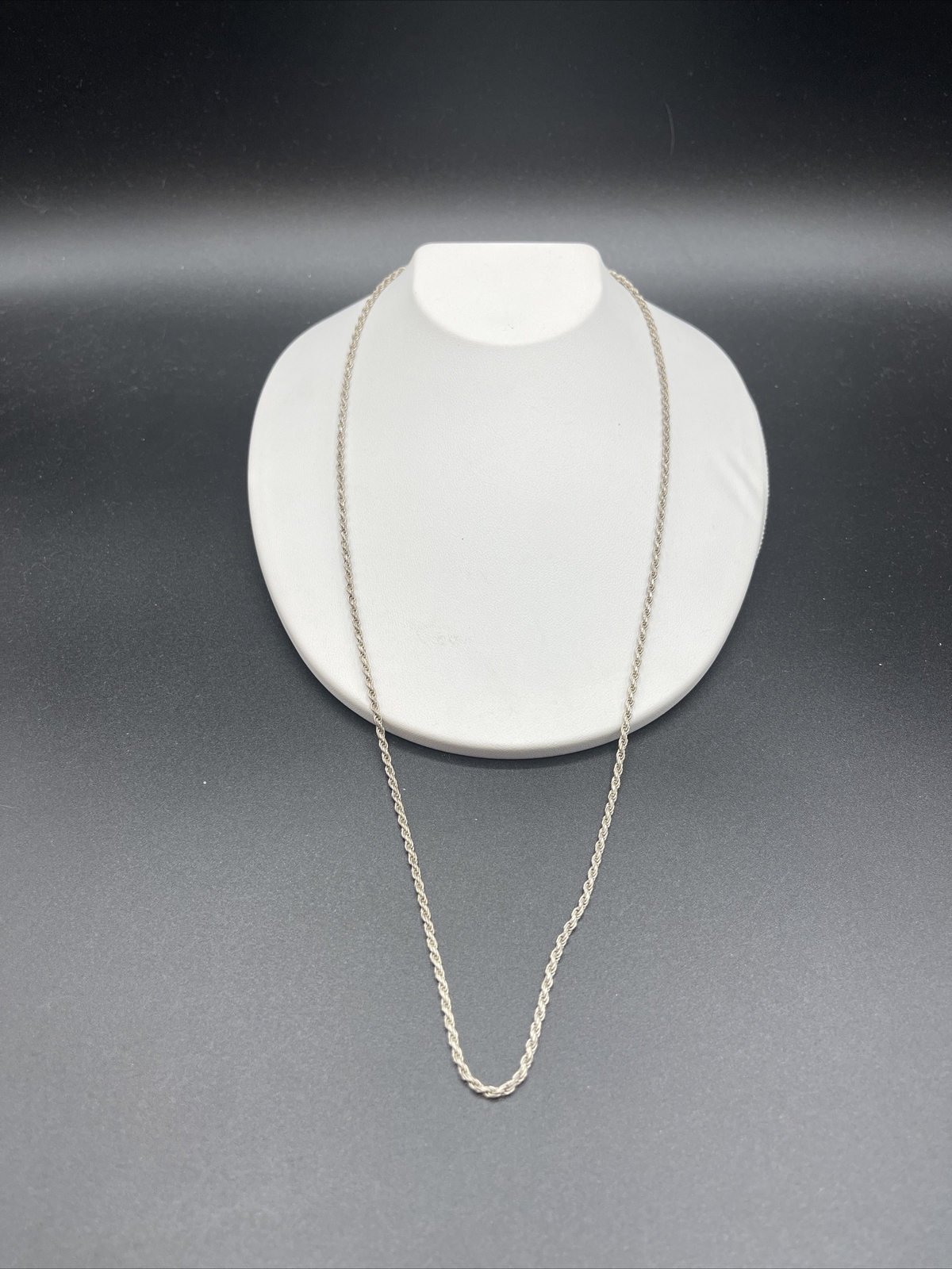 Stunning 925 Silver Twisted Rope Necklace made in Italy #C57
