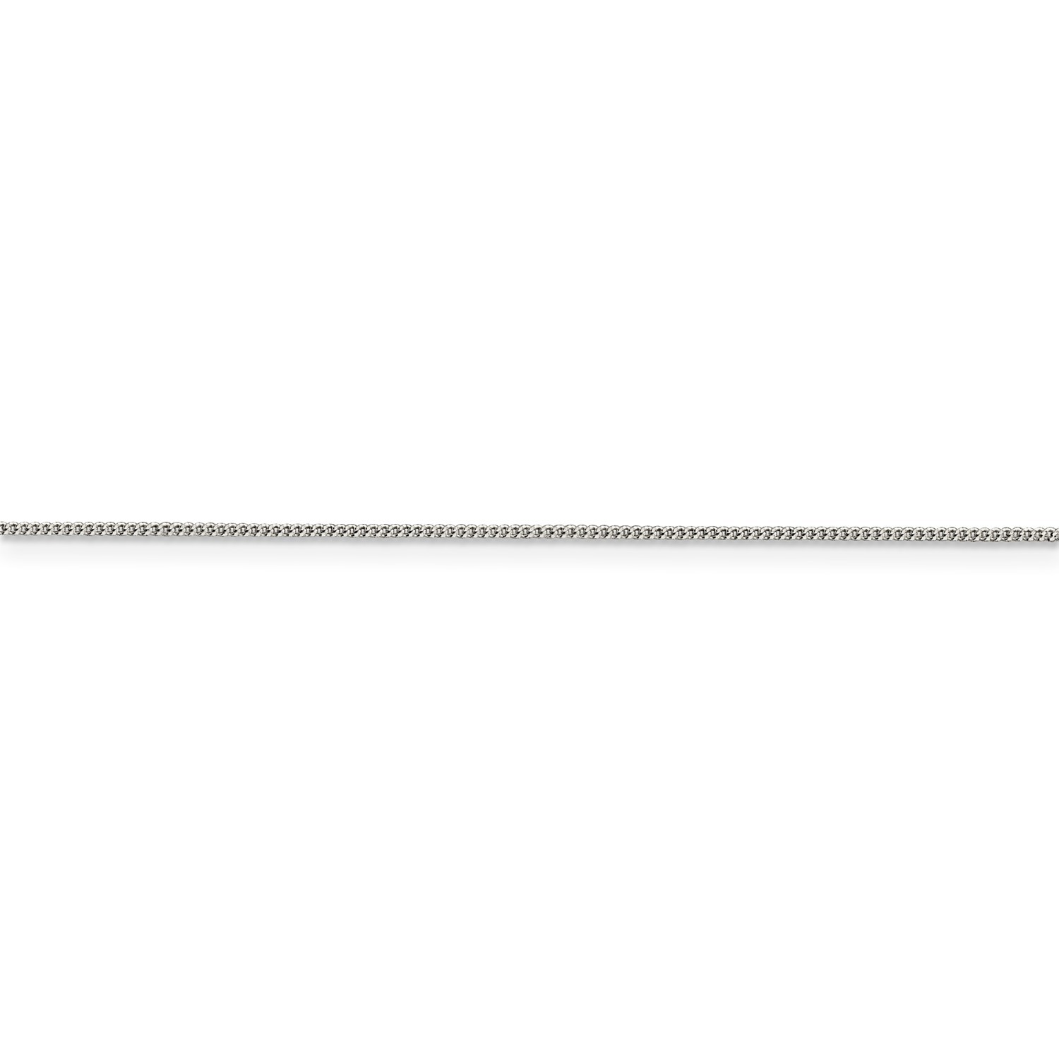 Sterling Silver Solid 0.80mm Plain Open Curb Chain w/ Lobster Clasp 16″ – 24″