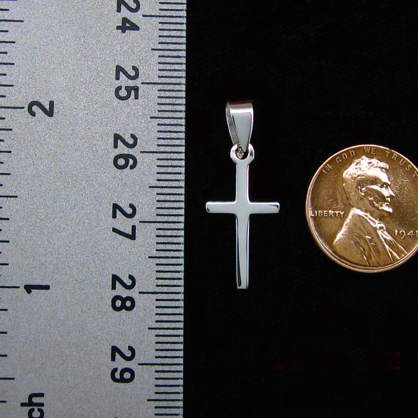 Small SOLID ‘925’ Cross Pendant – 12 Chain Choices – all NEW!
