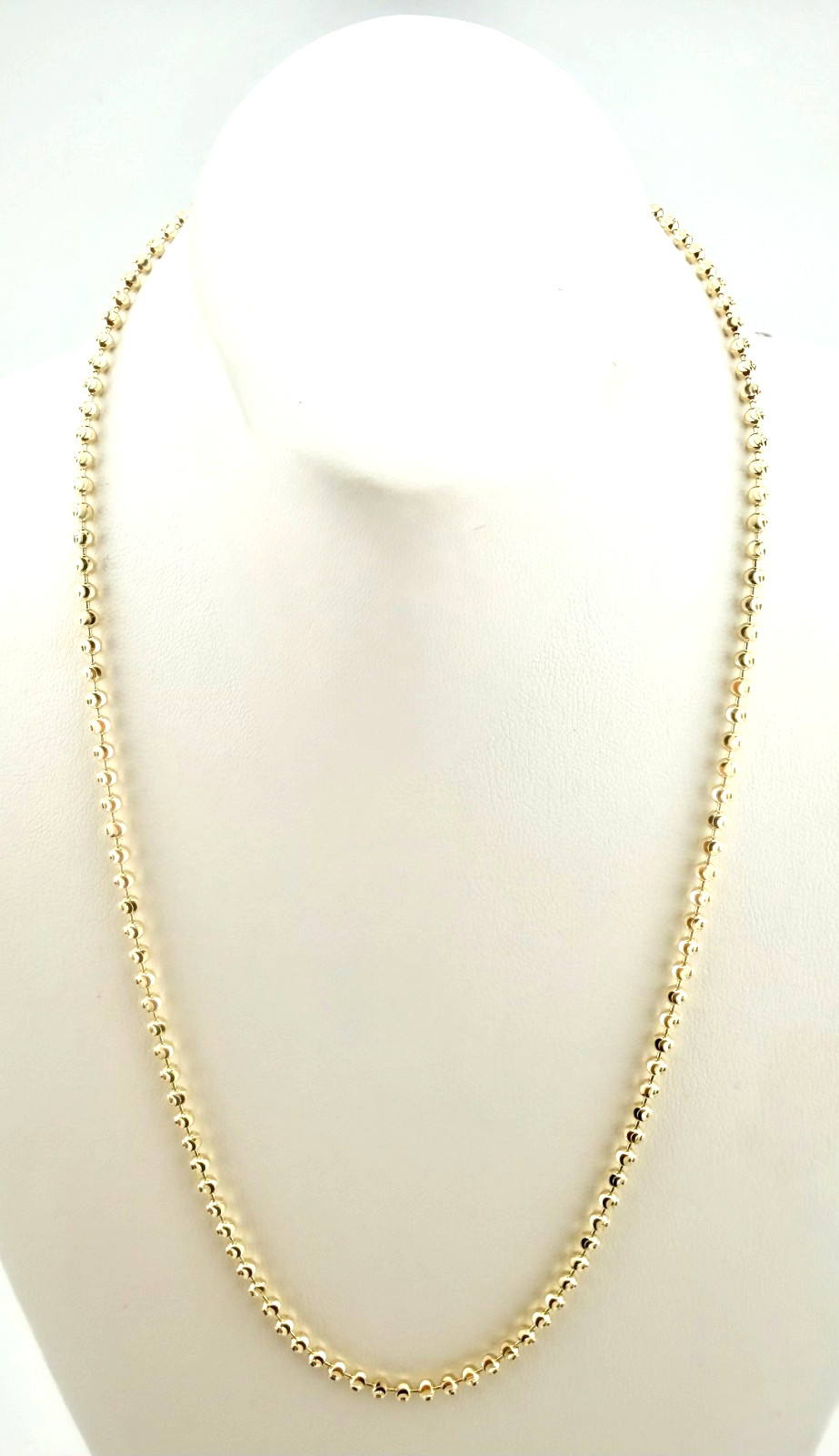 Pure 14 K Yellow Gold Mooncut Ball Chains