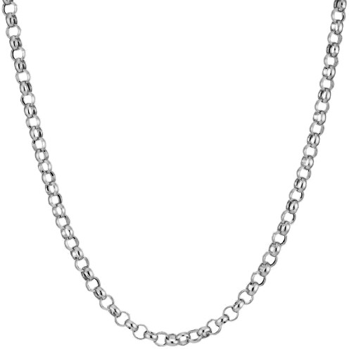 2mm silver 925 belcher rolo cable round marine chain necklace bracelet anklet