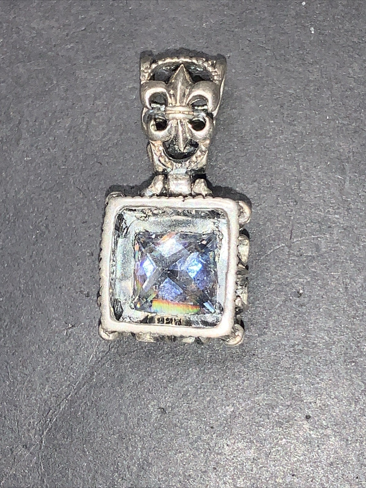 STERLING SILVER 925 Lot Necklace Pendant T18 Beautiful Single Celtic Stone Huge