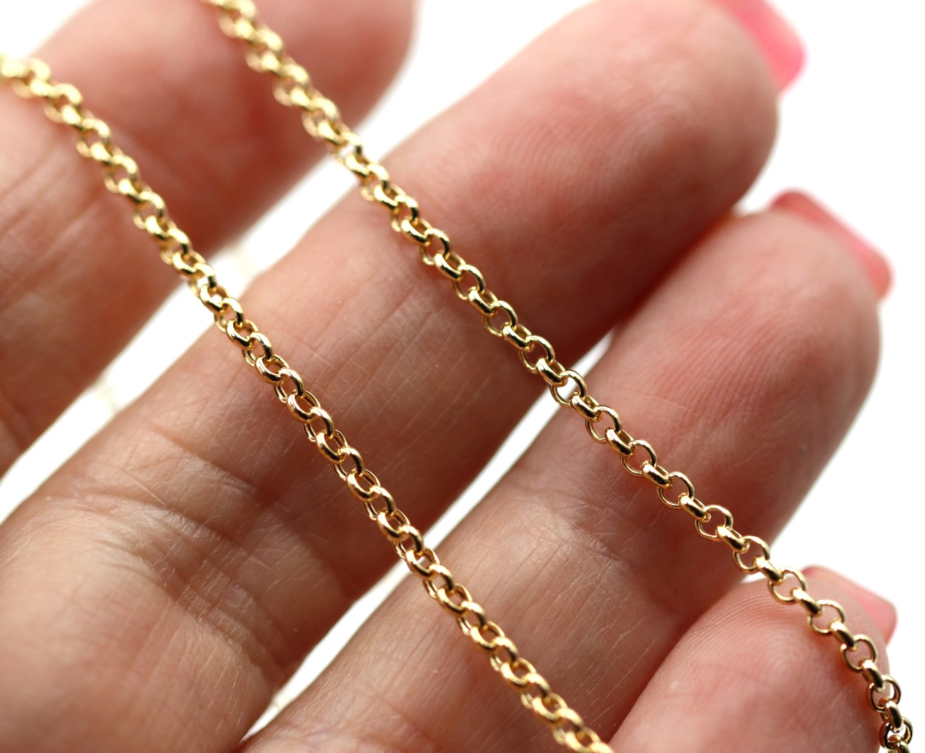 9ct 9K Yellow Gold Belcher Cable Chain Necklace 52cm 2.4grams-Free Express Post