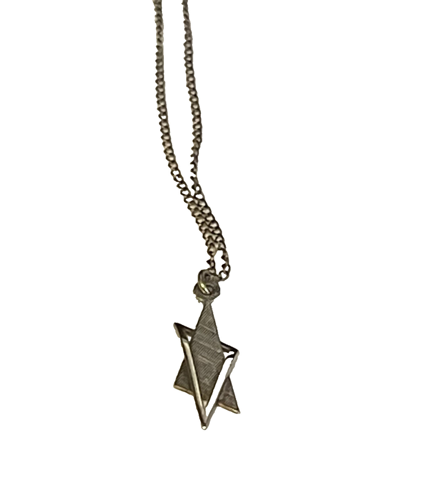 Sterling THEDA Star Pendant on Gold Filled Necklace 1/20-12KT. G.F. 17″