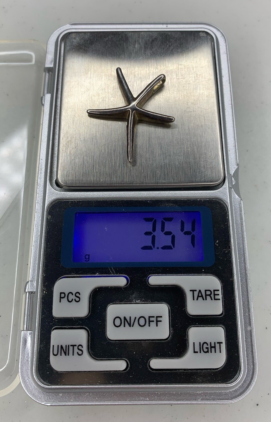 Used 925 Sterling Silver Starfish Pendant, Marked “925”, Unbranded – 3.5 Grams