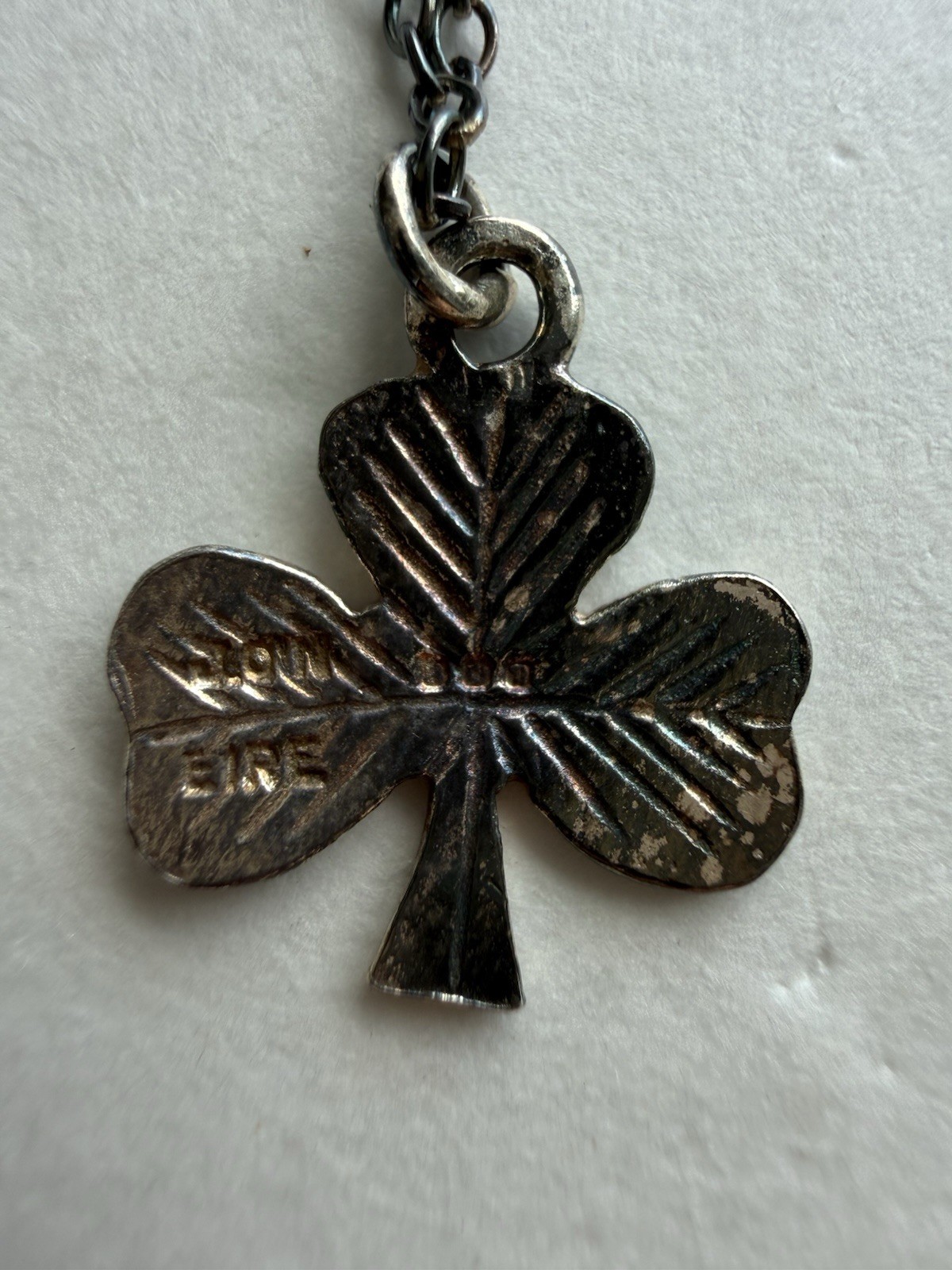 Vintage Irish Sterling Silver Shamrock Pendant Necklace J.O’N Eire 925