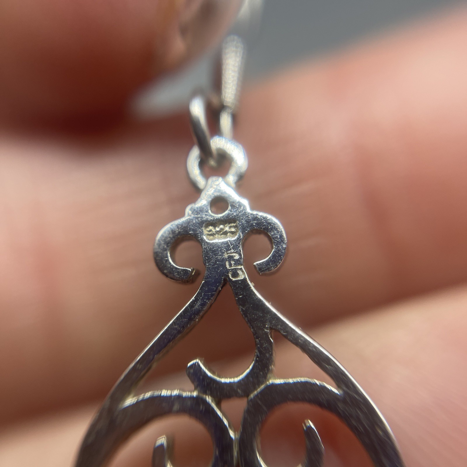 Stunning 925 Sterling Silver Dangle Earrings **A MUST SEE BEAUTIFUL** #I190