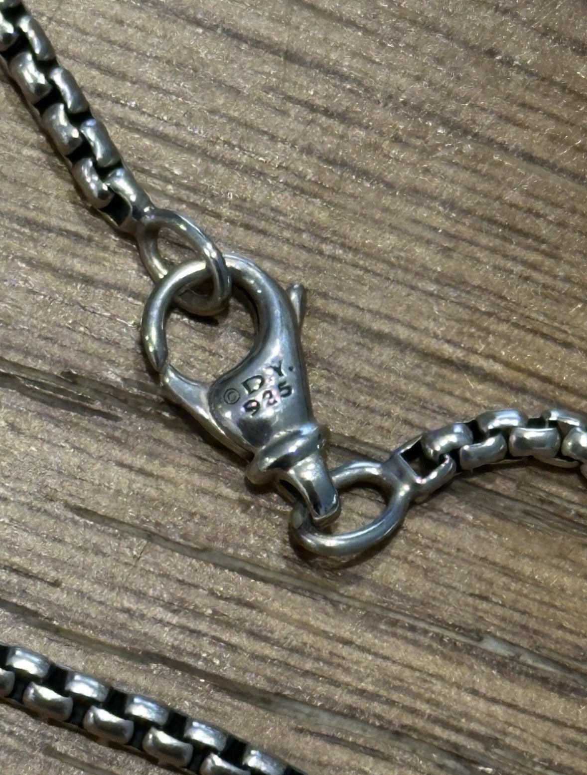 David Yurman 925 Sterling Silver 2.7mm Box Chain Necklace 22″
