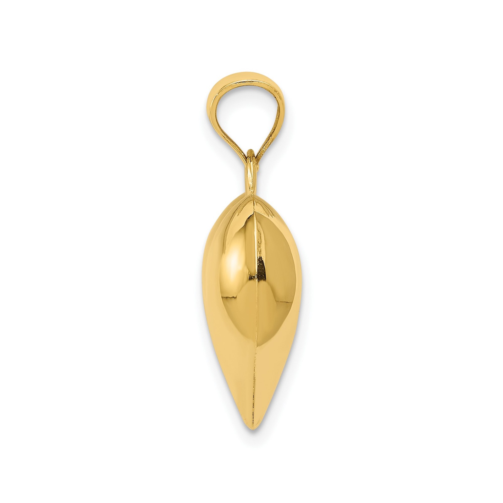 14k Yellow Gold Polished Heart Pendant Charm for Women Anniversary Jewelry