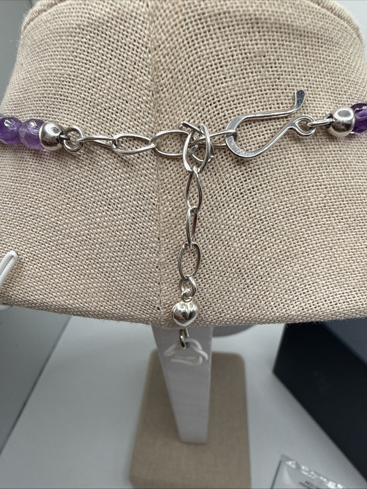 Jay King Natural Amethyst & Turquoise Sterling Silver Beaded Necklace