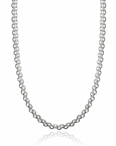 3mm Bismark Chain Necklace – 925 Sterling Silver – 16″ 18″ 20″ 22″ 24″ 30″