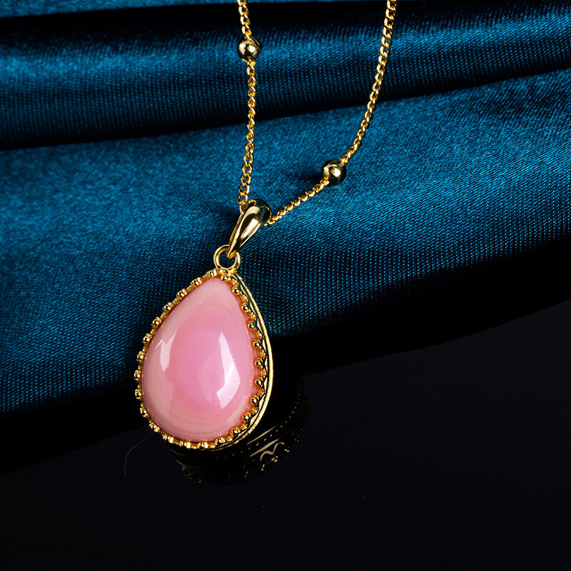 Suberb natural set of pink queen conch pearl pendant earring