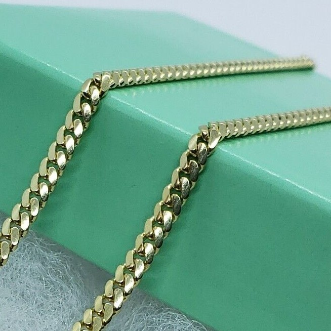 10K Solid Yellow Gold 2.5m Miami Cuban Link Chain Necklace Bracelet 7″ – 30″
