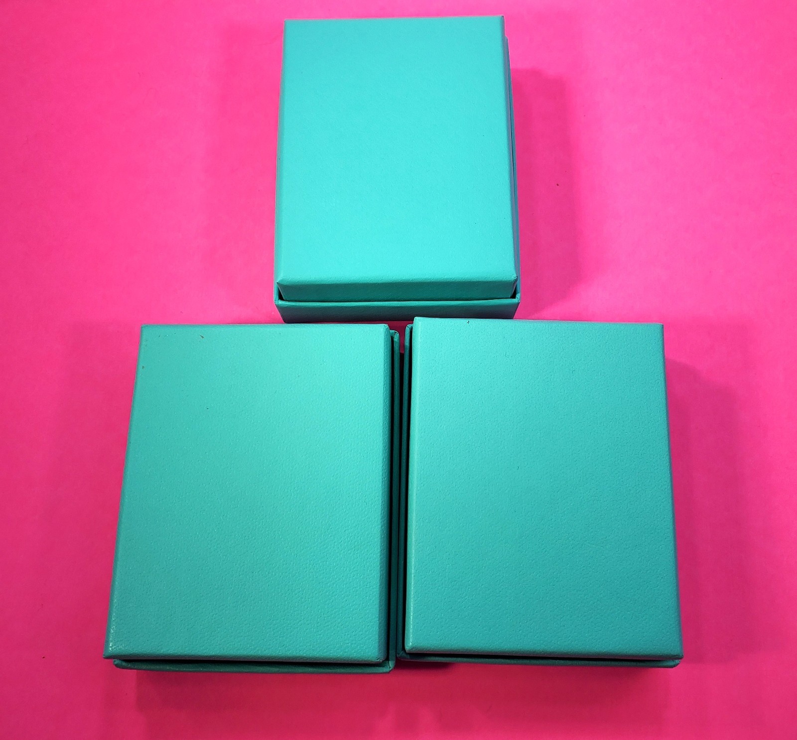 (3) Tiffany & Co Blue Empty Jewelry Boxes w/Original Cotton 3×4