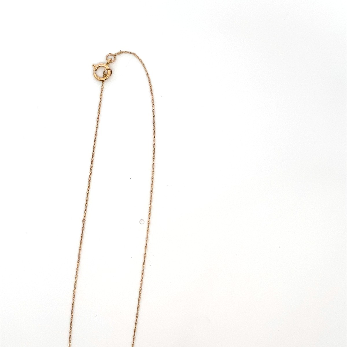 10k Yellow Gold Clear/Purple Stone Pear Shaped Pendant Necklace – 18 (C31029882)