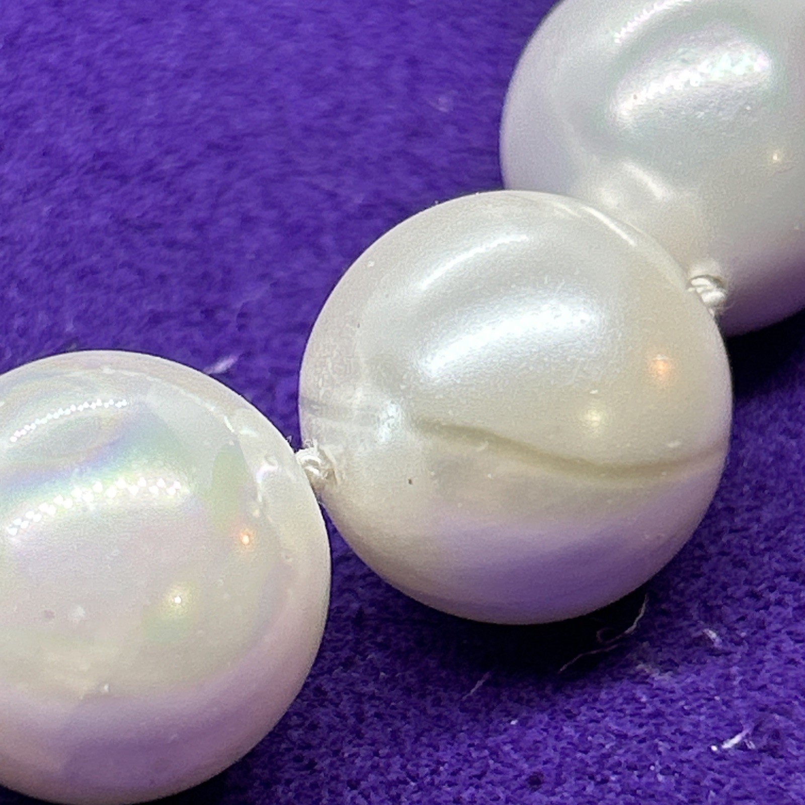 Genuine South Sea 17mm Pearls Strung/Necklace 17” Long AAA Quality Estate Item