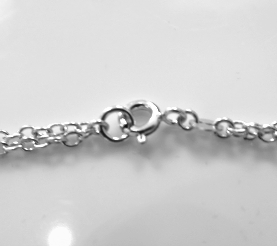 20mm Sterling Silver Karma Necklace Eternity Infinity Circle Ring Double Chain